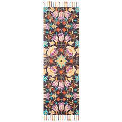 ASPEN, BLACK / PURPLE, 2'-3" X 7', Area Rug