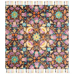 ASPEN, BLACK / PURPLE, 7' X 7' Square, Area Rug