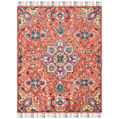 ASPEN, RED / GOLD, 9' X 12', Area Rug