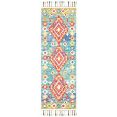 ASPEN, GREEN / RED, 2'-3" X 7', Area Rug