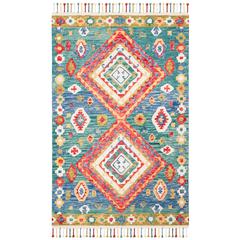 ASPEN, GREEN / RED, 5' X 8', Area Rug