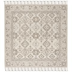 ASPEN, LIGHT GREY / GREY, 7' X 7' Square, Area Rug