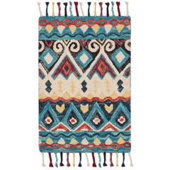 ASPEN, BLUE / RED, 2' X 3', Area Rug, APN137A-2