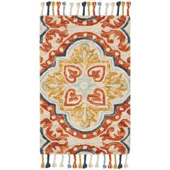 ASPEN, BEIGE / RUST, 2' X 3', Area Rug