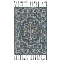 ASPEN, DARK BLUE / GREY, 2' X 3', Area Rug