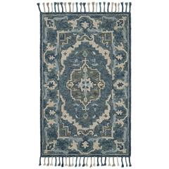 ASPEN, DARK BLUE / GREY, 3' X 5', Area Rug