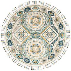 ASPEN, IVORY / CHARCOAL, 7' X 7' Round, Area Rug