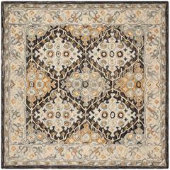 ASPEN, BEIGE / BROWN, 7' X 7' Square, Area Rug