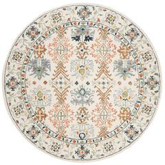 ASPEN, IVORY / BLUE, 7' X 7' Round, Area Rug, APN310A-7R