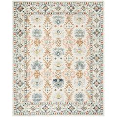 ASPEN, IVORY / BLUE, 10' X 14', Area Rug