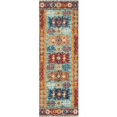 ASPEN, BLUE / RED, 2'-3" X 11', Area Rug, APN503A-211