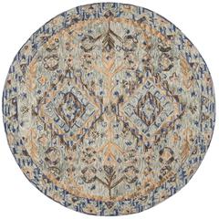 ASPEN, BLUE / BEIGE, 7' X 7' Round, Area Rug