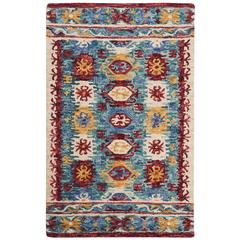 ASPEN, BLUE / RED, 3' X 5', Area Rug, APN505A-3