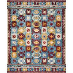 ASPEN, BLUE / RED, 8' X 10', Area Rug, APN505A-8