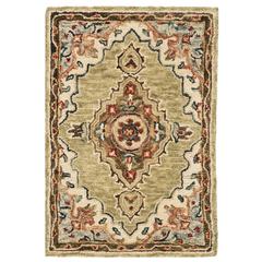ASPEN, SAGE / BROWN, 2' X 3', Area Rug