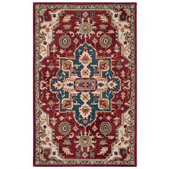 ASPEN, RED / BLUE, 5' X 8', Area Rug, APN507A-5