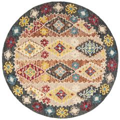 ASPEN, BEIGE / CHARCOAL, 7' X 7' Round, Area Rug