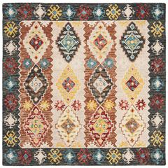 ASPEN, BEIGE / CHARCOAL, 7' X 7' Square, Area Rug