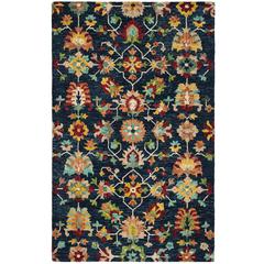 ASPEN, NAVY / RED, 5' X 8', Area Rug