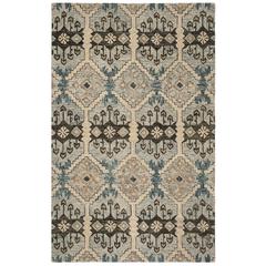 ASPEN, LIGHT BLUE / CREAM, 5' X 8', Area Rug