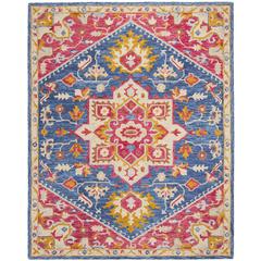 ASPEN, NAVY / FUCHSIA, 8' X 10', Area Rug