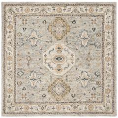 ASPEN, MOSS / IVORY, 7' X 7' Square, Area Rug