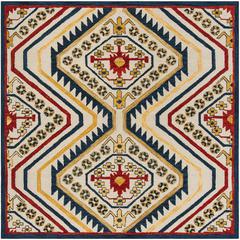 ASPEN, IVORY / MULTI, 7' X 7' Square, Area Rug, APN701A-7SQ
