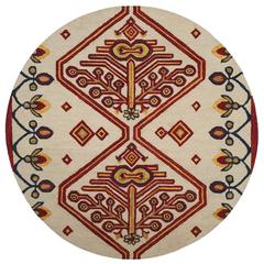 ASPEN, IVORY / MULTI, 7' X 7' Round, Area Rug, APN703A-7R
