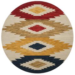 ASPEN, IVORY / MULTI, 7' X 7' Round, Area Rug, APN704A-7R