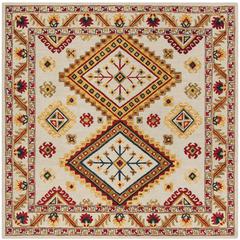 ASPEN, IVORY / MULTI, 7' X 7' Square, Area Rug, APN706A-7SQ