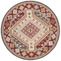 ASPEN, RED / IVORY, 7' X 7' Round, Area Rug