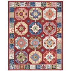 ASPEN, RED / BLUE, 8' X 10', Area Rug, APN802Q-8