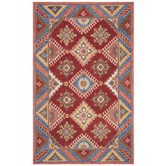 ASPEN, RED / BLUE, 5' X 8', Area Rug, APN803Q-5