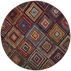 ARUBA, MULTI, 6'-7" X 6'-7" Round, Area Rug, ARB501M-7R