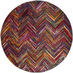 ARUBA, MULTI, 6'-7" X 6'-7" Round, Area Rug, ARB505M-7R