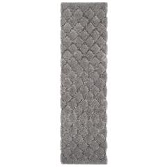 ADRIANA SHAG, LIGHT GREY / LIGHT GREY, 2'-3" X 8', Area Rug