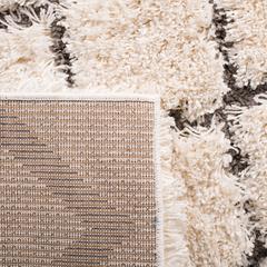 ADRIANA SHAG, CREAM / GREY, 5'-1" X 7'-6", Area Rug