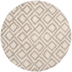 ARIZONA SHAG, IVORY / BEIGE, 6'-7" X 6'-7" Round, Area Rug, ASG740A-7R