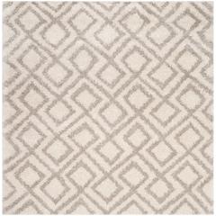 ARIZONA SHAG, IVORY / BEIGE, 6'-7" X 6'-7" Square, Area Rug, ASG740A-7SQ