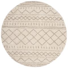 ARIZONA SHAG, IVORY / BEIGE, 6'-7" X 6'-7" Round, Area Rug, ASG741A-7R