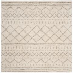 ARIZONA SHAG, IVORY / BEIGE, 6'-7" X 6'-7" Square, Area Rug, ASG741A-7SQ