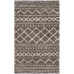 ARIZONA SHAG, BROWN / IVORY, 3' X 5', Area Rug, ASG741B-3