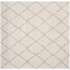 ARIZONA SHAG, IVORY / BEIGE, 6'-7" X 6'-7" Square, Area Rug, ASG742A-7SQ