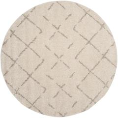 ARIZONA SHAG, IVORY / BEIGE, 6'-7" X 6'-7" Round, Area Rug, ASG743A-7R