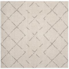 ARIZONA SHAG, IVORY / BEIGE, 6'-7" X 6'-7" Square, Area Rug, ASG743A-7SQ