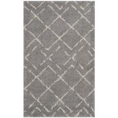 ARIZONA SHAG, GREY / IVORY, 3' X 5', Area Rug, ASG743D-3