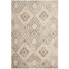 ARIZONA SHAG, IVORY / GREY, 4' X 6', Area Rug, ASG746G-4