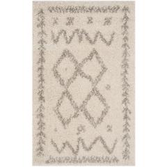 ARIZONA SHAG, IVORY / GREY, 3' X 5', Area Rug, ASG749G-3