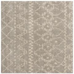ARIZONA SHAG, GREY / IVORY, 6'-7" X 6'-7" Square, Area Rug, ASG750D-7SQ