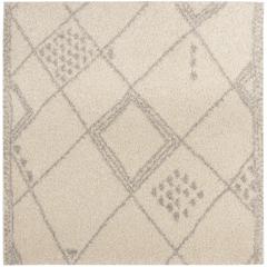 ARIZONA SHAG, IVORY / GREY, 6'-7" X 6'-7" Square, Area Rug, ASG751G-7SQ